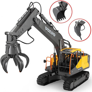 ماشین کنترلی بیل مکانیکی شارژی سه کاره مقیاس 1:16 دبل ای مدل Excavator Volv Double EE 568-003_اسباب بازی